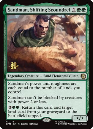 Sandman, Shifting Scoundrel (PRE-112) [Prerelease Cards] Foil MTG Single Wizards of the Coast