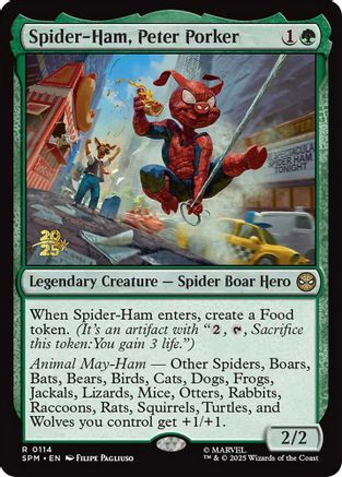 Spider-Ham, Peter Porker (PRE-114) [Prerelease Cards] Foil MTG Single Wizards of the Coast