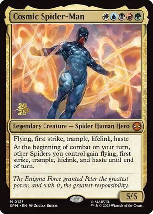Cosmic Spider-Man (PRE-127) [Prerelease Cards] Foil MTG Single Wizards of the Coast