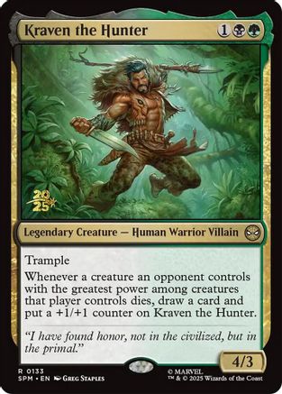 Kraven the Hunter (PRE-133) [Prerelease Cards] Foil MTG Single Wizards of the Coast