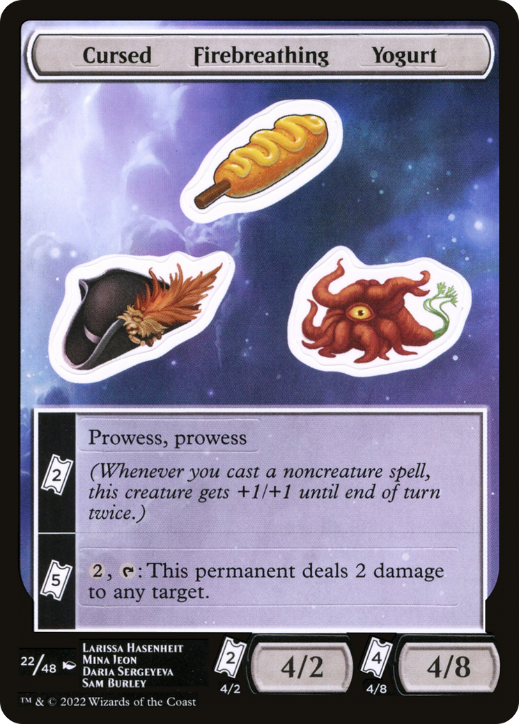 Cursed Firebreathing Yogurt (UNF-022) [Tokens] Unfinity Sticker Sheets MTG Single Wizards of the Coast