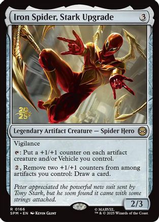 Iron Spider, Stark Upgrade (PRE-166) [Prerelease Cards] Foil MTG Single Wizards of the Coast