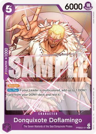 Donquixote Doflamingo (PRB02-011) [Premium Booster -The Best- Vol. 2] Foil One Piece Single Bandai