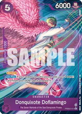 Donquixote Doflamingo (Alternate Art) (PRB02-011) [Premium Booster -The Best- Vol. 2] Foil One Piece Single Bandai