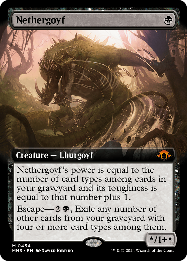 Nethergoyf (MH3-454) [Modern Horizons 3] (Extended Art) MTG Single Modern Horizons 3