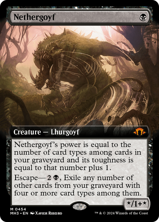 Nethergoyf (MH3-454) [Modern Horizons 3] (Extended Art) MTG Single Modern Horizons 3