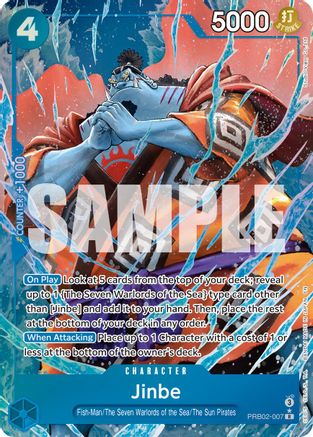 Jinbe - PRB02-007(Alternate Art) (PRB02-007) [Premium Booster -The Best- Vol. 2] Foil One Piece Single Bandai