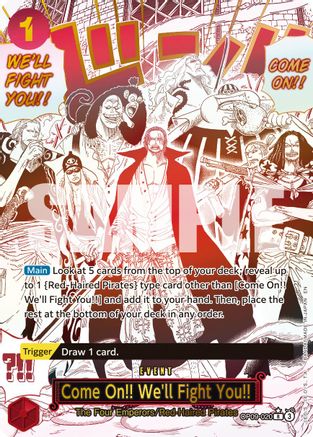 Come On!! We'll Fight You!! (Alternate Art) (OP09-020) [Premium Booster -The Best- Vol. 2] Foil One Piece Single Bandai