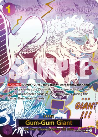 Gum-Gum Giant (Alternate Art) (OP09-078) [Premium Booster -The Best- Vol. 2] Foil One Piece Single Bandai