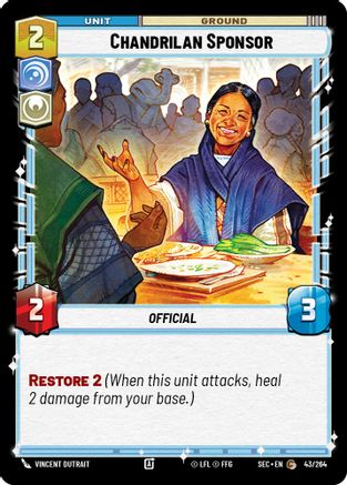 Chandrilan Sponsor (43/264) [Secrets of Power] Star Wars: Unlimited Single Disney