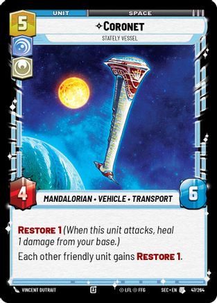 Coronet - Stately Vessel (47/264) [Secrets of Power] Star Wars: Unlimited Single Disney