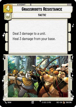 Grassroots Resistance (258/264) [Secrets of Power] Star Wars: Unlimited Single Disney