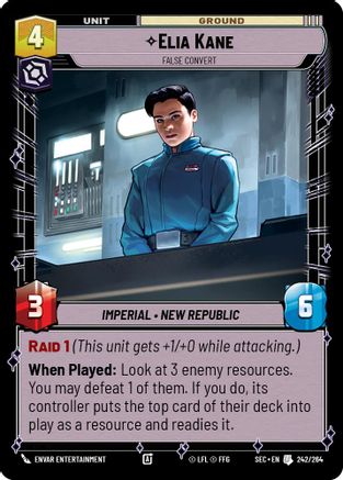 Elia Kane - False Convert (242/264) [Secrets of Power] Star Wars: Unlimited Single Disney