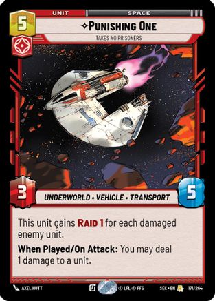 Punishing One - Takes No Prisoners (171/264) [Secrets of Power] Star Wars: Unlimited Single Disney
