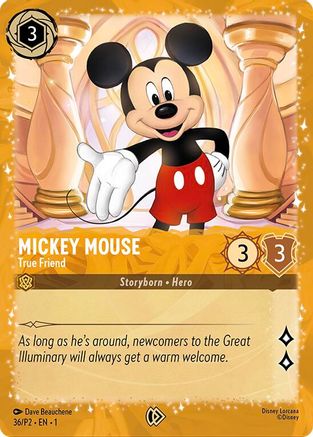 Mickey Mouse - True Friend (Puzzle Promo) (36) [Disney Lorcana Promo Cards] Holofoil Lorcana Single Disney