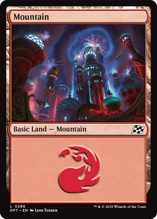 Mountain (0288) (DFT-288) [Aetherdrift] MTG Single Wizards of the Coast