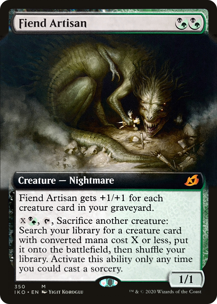 Fiend Artisan (IKO-350) [Ikoria: Lair of Behemoths] (Extended Art) Foil MTG Single Wizards of the Coast