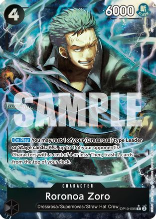 Roronoa Zoro - OP10-095 (Alternate Art) (OP10-095) [Premium Booster -The Best- Vol. 2] Foil One Piece Single Bandai