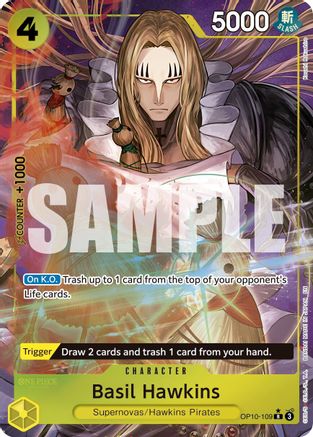 Basil Hawkins - OP10-109 (Alternate Art) (OP10-109) [Premium Booster -The Best- Vol. 2] Foil One Piece Single Bandai