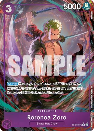 Roronoa Zoro - OP09-076 (Alternate Art) (OP09-076) [Premium Booster -The Best- Vol. 2] Foil One Piece Single Bandai