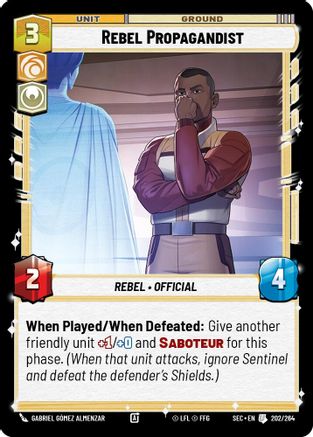 Rebel Propagandist (202/264) [Secrets of Power] Star Wars: Unlimited Single Disney