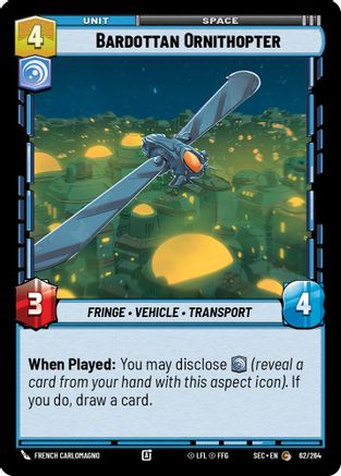 Bardottan Ornithopter (62/264) [Secrets of Power] Star Wars: Unlimited Single Disney