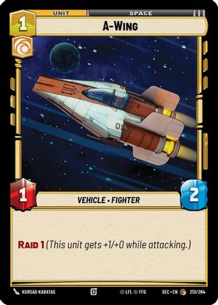 A-Wing (213/264) [Secrets of Power] Star Wars: Unlimited Single Disney