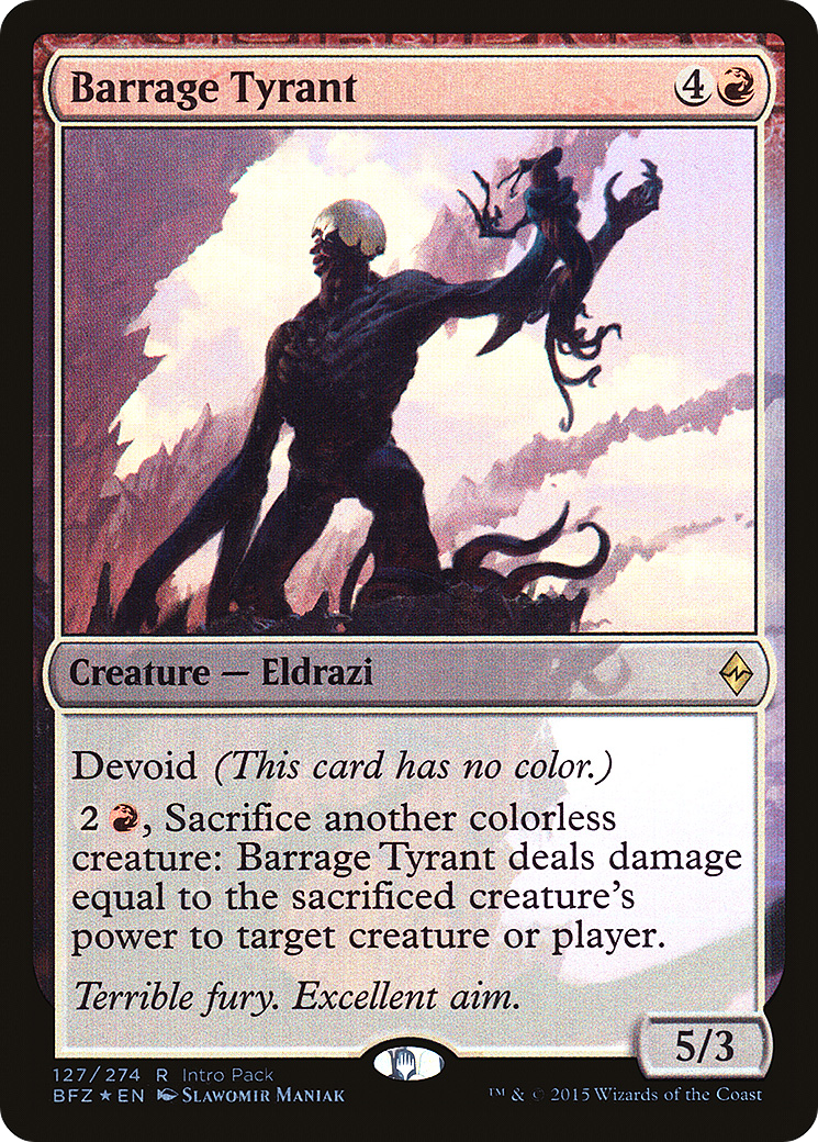 Barrage Tyrant (UMP-127) [Battle for Zendikar Promos] Foil MTG Single Wizards of the Coast