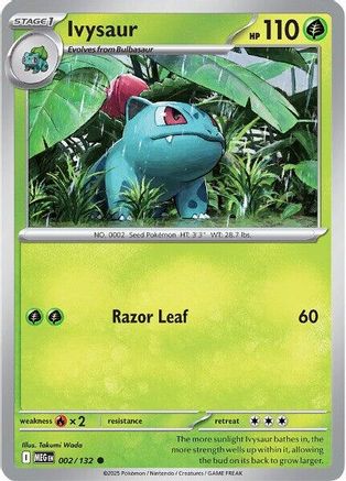 Ivysaur - 002/132 [ME01 Mega Evolution] Pokemon Single Pokémon