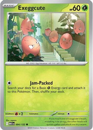 Exeggcute (4) Reverse Holofoil [ME01 Mega Evolution] Pokemon Single Pokémon