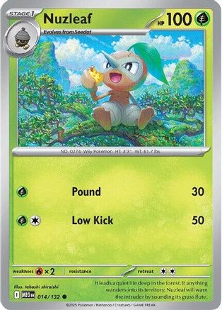 Nuzleaf (14) [ME01 Mega Evolution] Pokemon Single Pokémon