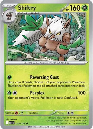 Shiftry (15) Reverse Holofoil [ME01 Mega Evolution] Pokemon Single Pokémon