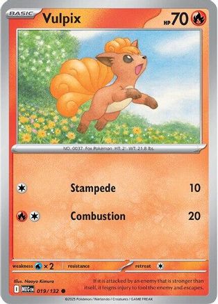 Vulpix - 019/132 [ME01 Mega Evolution] Pokemon Single Pokémon