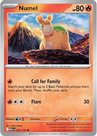 Numel (21) Reverse Holofoil [ME01 Mega Evolution] Pokemon Single Pokémon