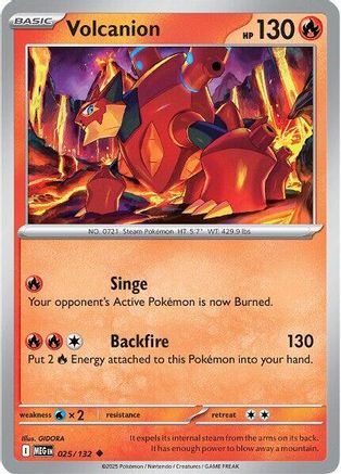 Volcanion (25) Reverse Holofoil [ME01 Mega Evolution] Pokemon Single Pokémon
