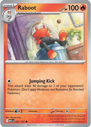 Raboot (27) Reverse Holofoil [ME01 Mega Evolution] Pokemon Single Pokémon