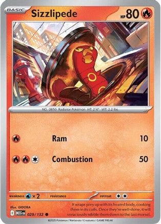 Sizzlipede (29) [ME01 Mega Evolution] Pokemon Single Pokémon
