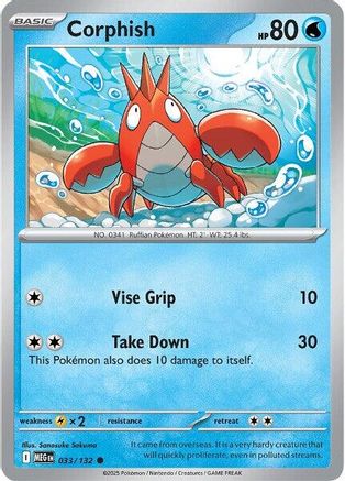 Corphish (33) [ME01 Mega Evolution] Pokemon Single Pokémon