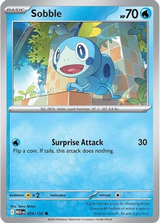Sobble (39) Reverse Holofoil [ME01 Mega Evolution] Pokemon Single Pokémon
