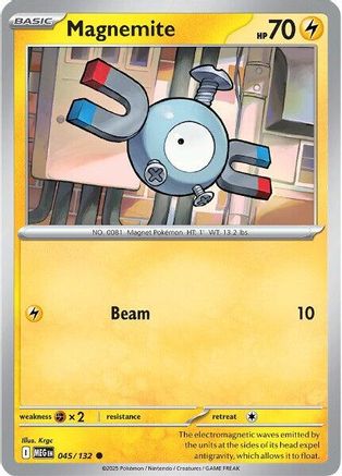 Magnemite (45) Reverse Holofoil [ME01 Mega Evolution] Pokemon Single Pokémon