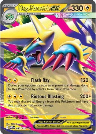 Mega Manectric ex - 050/132 Holofoil [ME01 Mega Evolution] Pokemon Single Pokémon