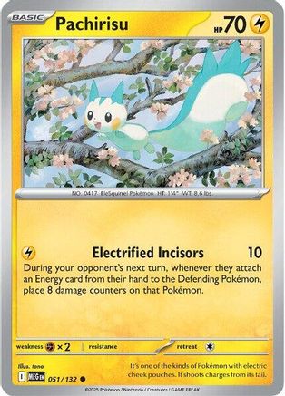 Pachirisu (51) Reverse Holofoil [ME01 Mega Evolution] Pokemon Single Pokémon