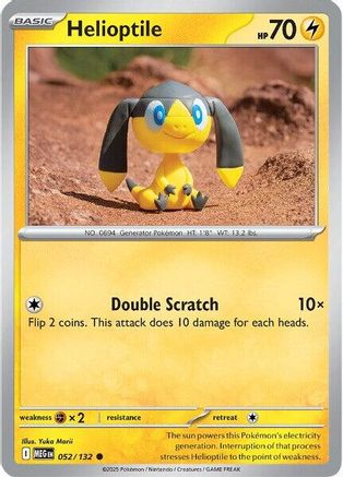 Helioptile - 052/132 [ME01 Mega Evolution] Pokemon Single Pokémon