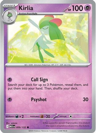 Kirlia (59) Reverse Holofoil [ME01 Mega Evolution] Pokemon Single Pokémon