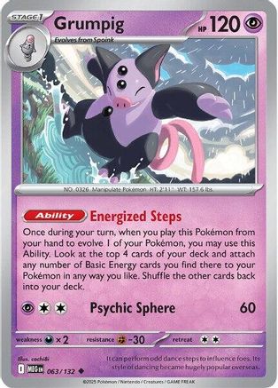 Grumpig (63) [ME01 Mega Evolution] Pokemon Single Pokémon