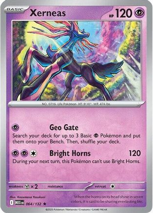 Xerneas (64) Holofoil [ME01 Mega Evolution] Pokemon Single Pokémon