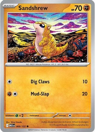 Sandshrew (68) [ME01 Mega Evolution] Pokemon Single Pokémon