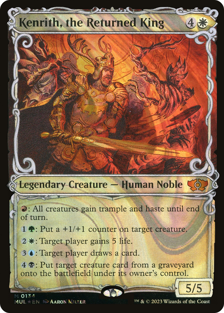 Kenrith, the Returned King (Halo Foil) (MUL-134) [Multiverse Legends] (Showcase) Foil MTG Single Wizards of the Coast
