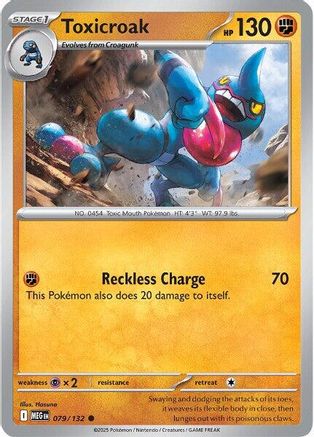 Toxicroak (79) [ME01 Mega Evolution] Pokemon Single Pokémon