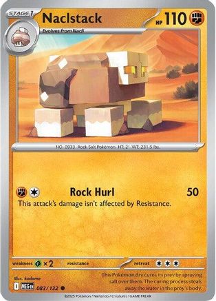 Naclstack (83) Reverse Holofoil [ME01 Mega Evolution] Pokemon Single Pokémon